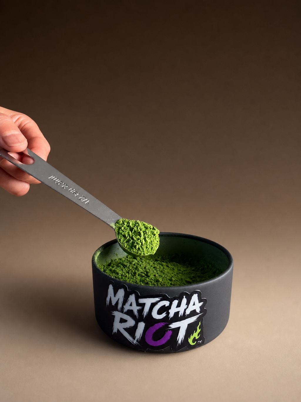 Matcha Riot DROP 001 tin and Japanese ceremonial matcha